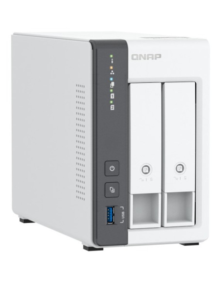 Qnap Ts-216G, Tower, 2 X 2.5"/3.5" Sata, Arm 2.0Ghz Quad Core, 4Gb, 1 X 2.5Gbe + 1 X Gbe, External Adapter (Psu)