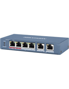 Hikvision Ds-3E0106Hp-E Łącza Sieciowe Nie Zarządzany Fast Ethernet (10/100) Obsługa Poe Niebieski 2