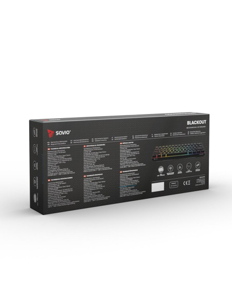 Savio Klawiatura Mechaniczna Blue Outemu Blackout
