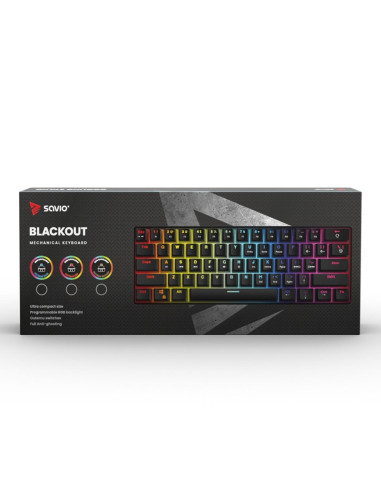 Savio Klawiatura Mechaniczna Blue Outemu Blackout