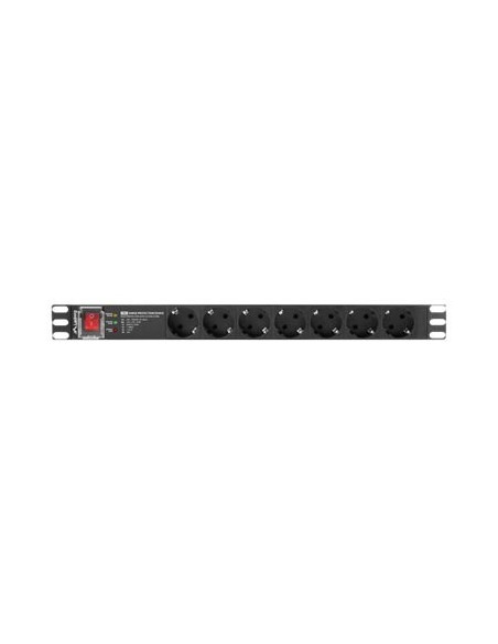 Lanberg Listwa Zasilająca Rack Pdu 19" (1U, 16A, 7X Shuko, 2M)