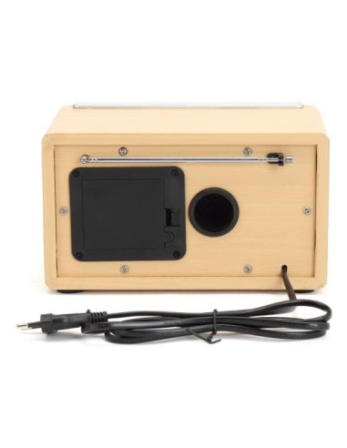 Denver Tr-63Lw Radio Osobisty Analogowy Bambusowy, Srebrny
