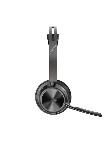 Poly Zestaw Słuchawkowy Voyager Focus 2 Z Certyfikatem Microsoft Teams Usb-C-C + Przejściówka Usb-C/A + Podstawka Ładująca