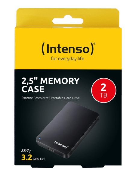 Intenso 2Tb 2.5" Memory Case Usb 3.0 Zewnętrzny Dysk Twarde 2000 Gb Czarny