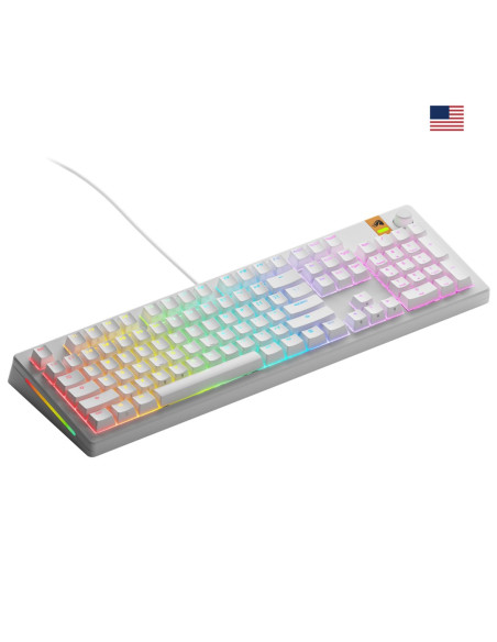 Glorious Gaming Gmmk 3 He 100% Prebuilt Klawiatura Usb Qwerty Us English Biały