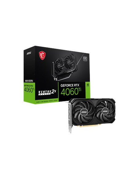 Msi Geforce Rtx 4060 Ti Ventus 2X Black 8G Oc Nvidia 8 Gb Gddr6 Dlss 3