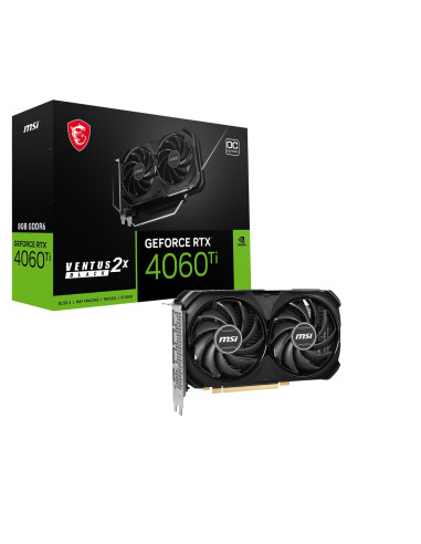 Msi Geforce Rtx 4060 Ti Ventus 2X Black 8G Oc Nvidia 8 Gb Gddr6 Dlss 3