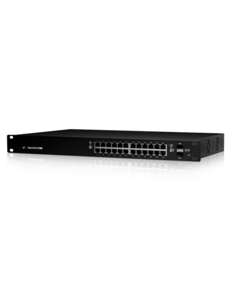 Ubiquiti Edgeswitch 24 250W Zarządzany L2/L3 Gigabit Ethernet (10/100/1000) Obsługa Poe 1U Czarny