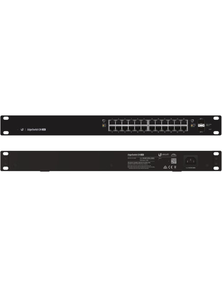 Ubiquiti Edgeswitch 24 250W Zarządzany L2/L3 Gigabit Ethernet (10/100/1000) Obsługa Poe 1U Czarny
