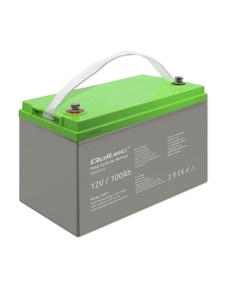 Qoltec Akumulator Żelowy Deep Cycle | 12V | 100Ah