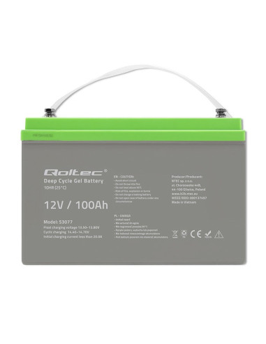 Qoltec Akumulator Żelowy Deep Cycle | 12V | 100Ah