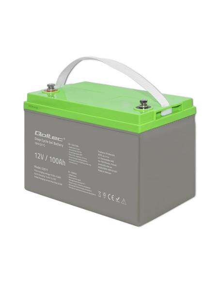 Qoltec Akumulator Żelowy Deep Cycle | 12V | 100Ah