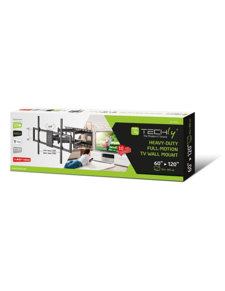 Techly Ica-Plb 189B Uchwyt Do Telewizorów 3,05 M (120") Czarny
