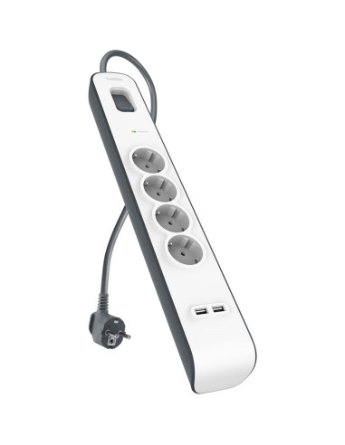 Belkin Listwa Zasil. 525J, 4X Schuko, 2X Usb-A, 2M