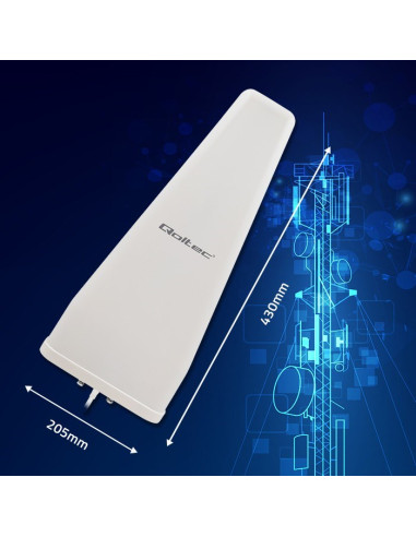 Qoltec Antena 4G Lte Dual | 14Dbi | Dookólna | Zewnętrzna
