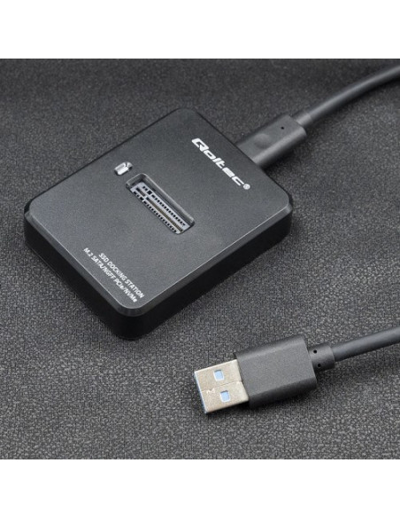 Qoltec Stacja Dokująca Dysków Ssd M.2 Sata/Pcie | Ngff/Nvme | Usb 3.1