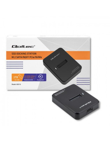 Qoltec Stacja Dokująca Dysków Ssd M.2 Sata/Pcie | Ngff/Nvme | Usb 3.1