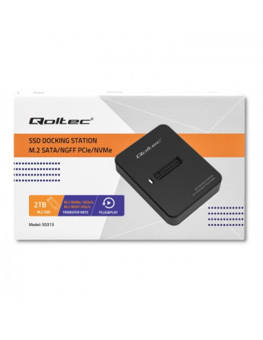 Qoltec Stacja Dokująca Dysków Ssd M.2 Sata/Pcie | Ngff/Nvme | Usb 3.1