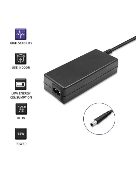 Zasilacz Qoltec 51519.65W Do Notebooka Dell (19,5 V  3,34 A  65W  7.4 Mm X 5 Mm)