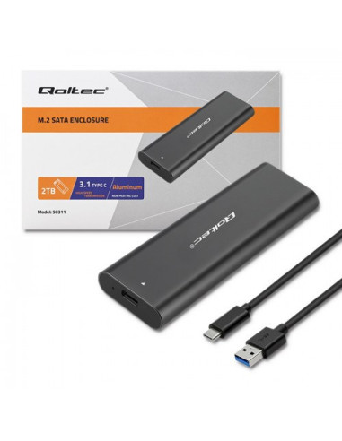 Qoltec Obudowa Do Dysków Kieszeń M.2 Sata Ssd | Nvme | Usb Typ C