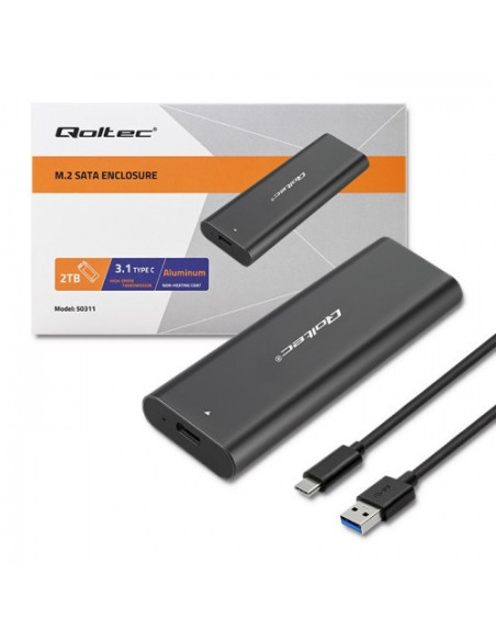 Qoltec Obudowa Do Dysków Kieszeń M.2 Sata Ssd | Nvme | Usb Typ C