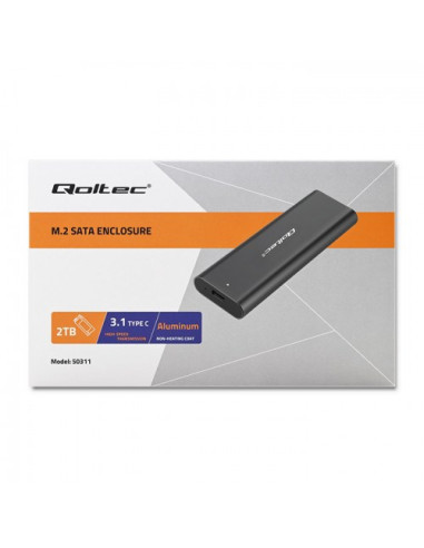 Qoltec Obudowa Do Dysków Kieszeń M.2 Sata Ssd | Nvme | Usb Typ C