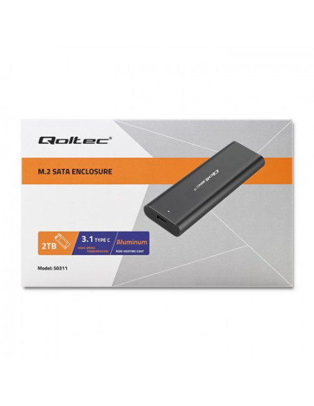 Qoltec Obudowa Do Dysków Kieszeń M.2 Sata Ssd | Nvme | Usb Typ C