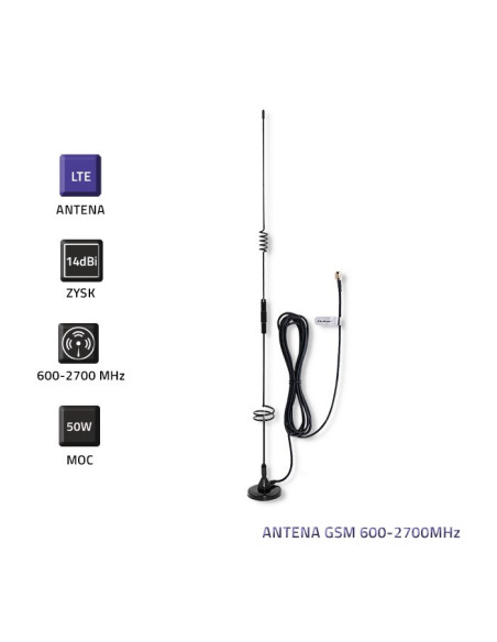 Qoltec Antena Gsm 600-2700 Mhz Lte | Wewnętrzna
