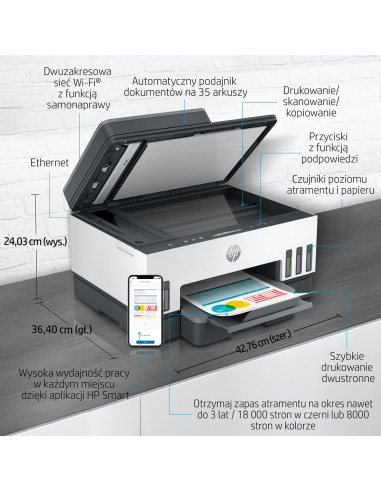 Urządz. Wielof. Hp Smart Tank 750 All-In-One 6Uu47A