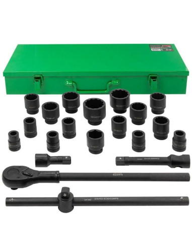 Rockforce Zestaw Kluczy Udar.21El. 3/4"  12Kąt.  17-50Mm