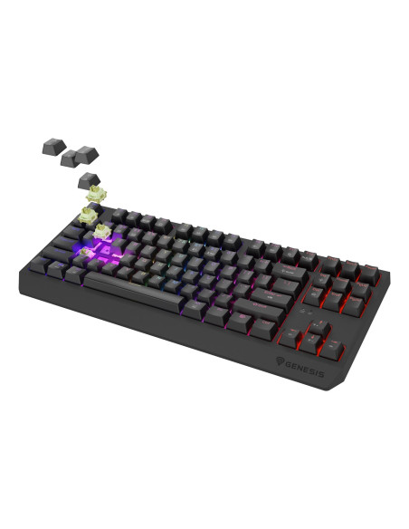 Genesis Thor 230 Tkl Klawiatura Gaming Usb + Rf Wireless + Bluetooth Qwerty Us English Czarny