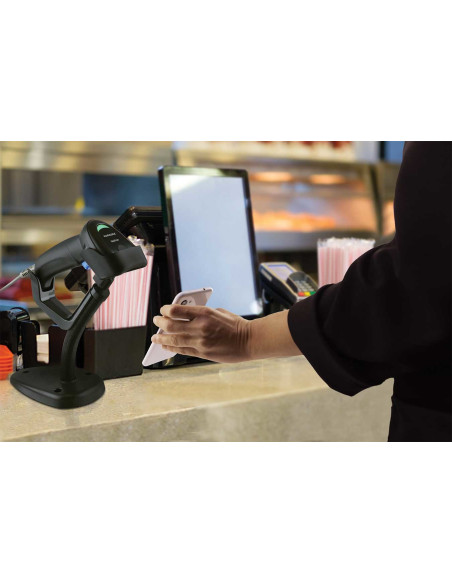 Czytnik Kodów Kreskowych Datalogic Quickscan Qd2220-Bkk1S 1D/Usb/Czarny/Kabel Usb/Podstawka
