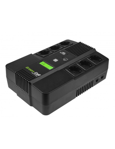 Green Cell Aio 800Va Lcd Technologia Line-Interactive 0,8 Kva 480 W 6 X Gniazdo Sieciowe