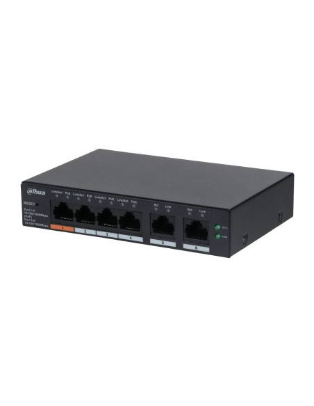 Dahua Technology Dh-Cs4006-4Gt-60 Łącza Sieciowe Zarządzany L2 Gigabit Ethernet (10/100/1000) Obsługa Poe Czarny