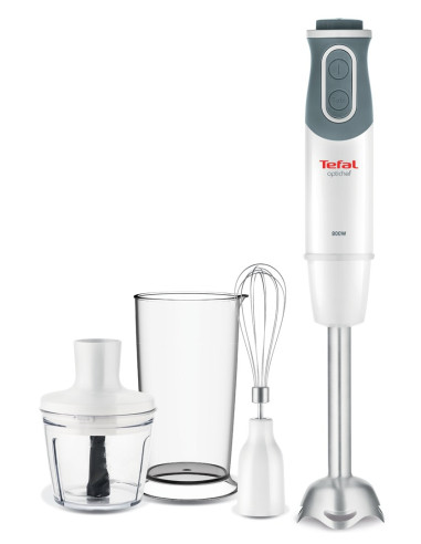 Tefal Optichef Hb6431 0,8 L Blender Immersyjny 800 W Kwarc Metaliczny, Biały