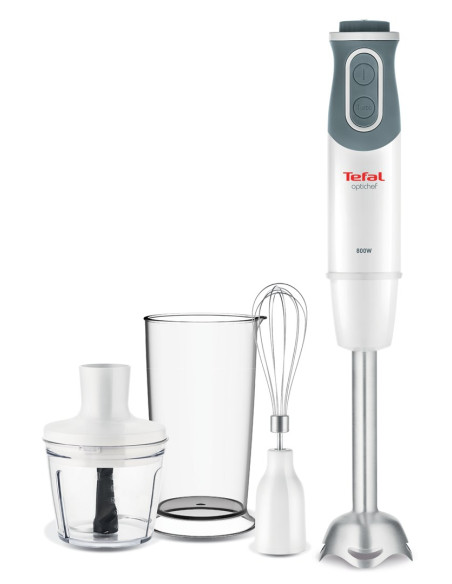 Tefal Optichef Hb6431 0,8 L Blender Immersyjny 800 W Kwarc Metaliczny, Biały