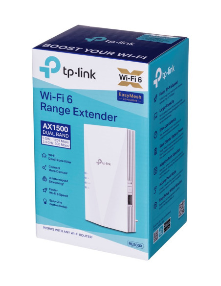 Tp-Link Re500X Przedłużacz Sieciowy Nadajnik I Odbiornik Sieci Biały 1000 Mbit/S