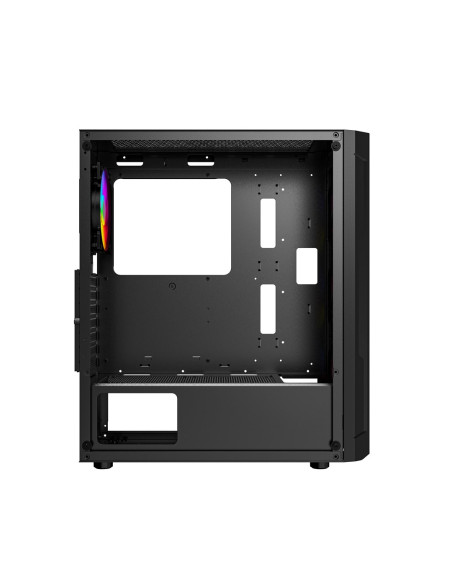 Gembird Obudowa Fornax 400X Midi-Tower (2X Usb 3.0, 1X Usb 2.0, Hd Audio, Szklany Panel Boczny, Podświetlenie Argb) Czarna