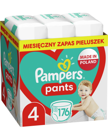 Pampers Pieluchomajtki Mth Rozm 4, 9-15Kg, 176Szt