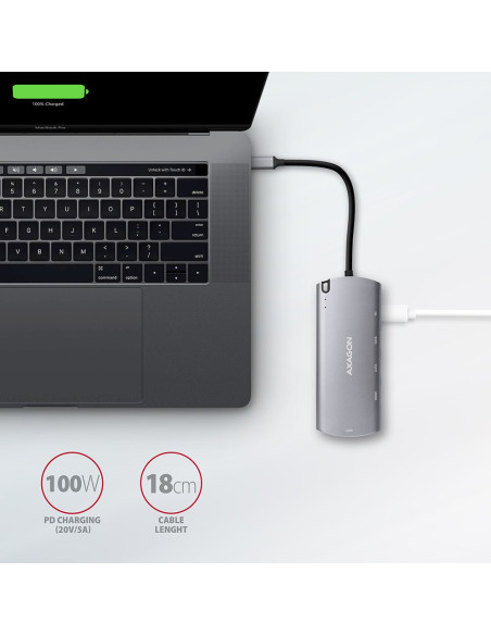 Axagon Hmc-6M2 Wieloportowy Hub Usb-C