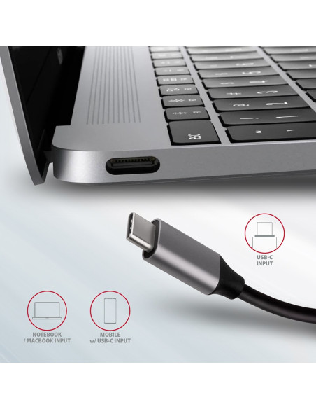 Axagon Hmc-6M2 Wieloportowy Hub Usb-C