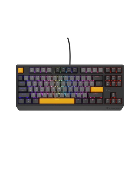 Genesis Thor 230 Tkl Klawiatura Gaming Usb + Rf Wireless + Bluetooth Qwerty Czarny, Szary, Pomarańczowy