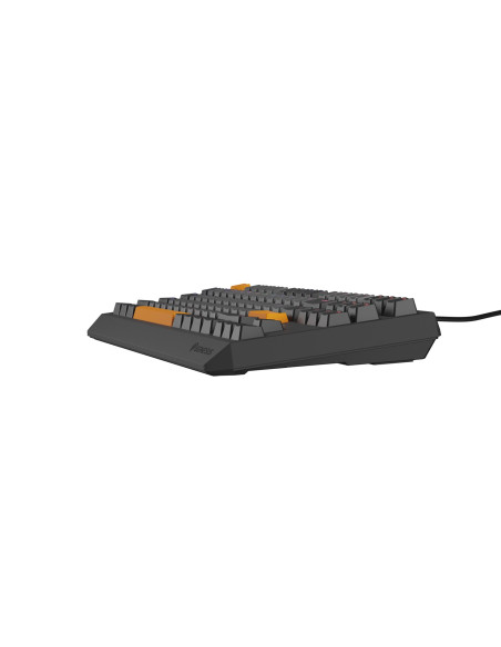 Genesis Thor 230 Tkl Klawiatura Gaming Usb + Rf Wireless + Bluetooth Qwerty Czarny, Szary, Pomarańczowy