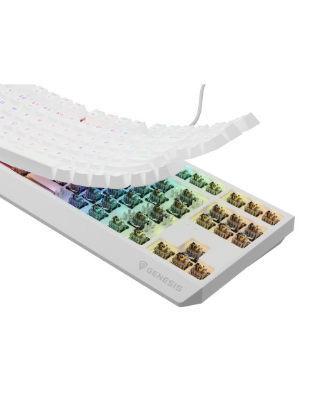 Genesis Thor 230 Tkl Klawiatura Gaming Usb + Rf Wireless + Bluetooth Qwerty Biały
