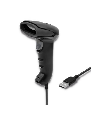 Qoltec 50866 Laserowy Czytnik Kodów Kreskowych 1D | Ccd | Usb | Czarny