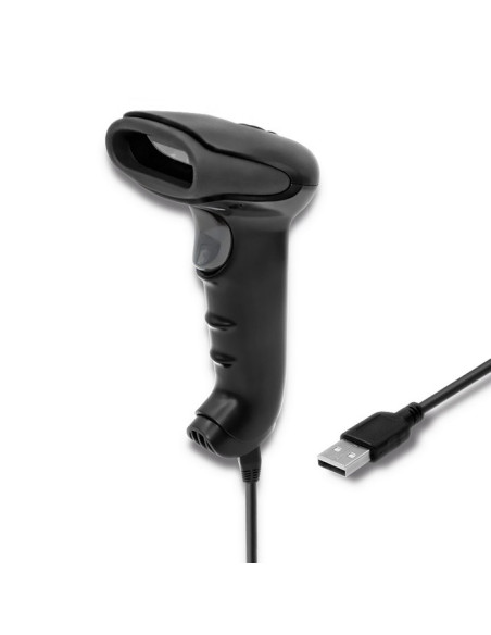 Qoltec 50866 Laserowy Czytnik Kodów Kreskowych 1D | Ccd | Usb | Czarny