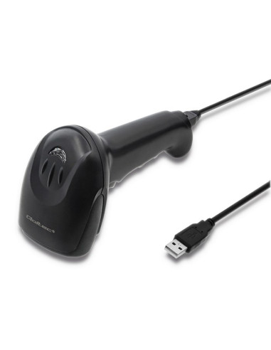 Qoltec 50866 Laserowy Czytnik Kodów Kreskowych 1D | Ccd | Usb | Czarny
