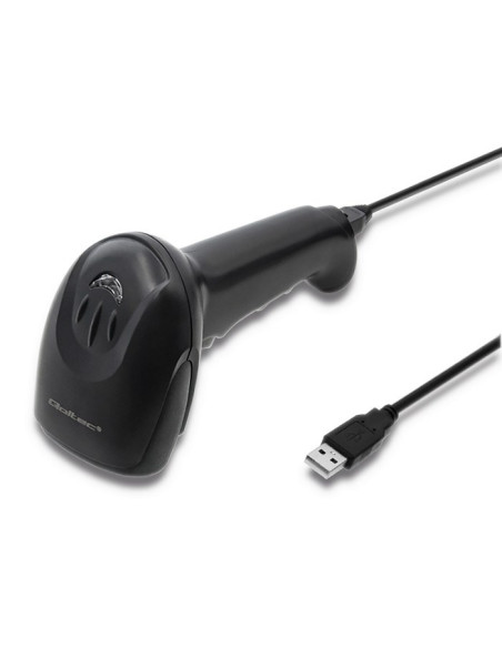 Qoltec 50866 Laserowy Czytnik Kodów Kreskowych 1D | Ccd | Usb | Czarny