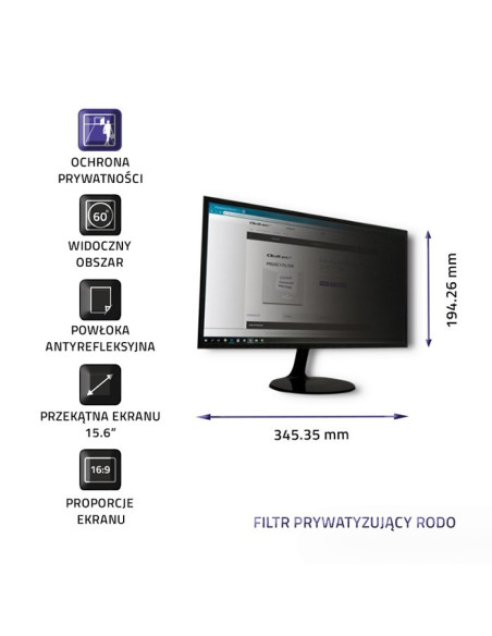 Filtr Prywatyzujący Rodo Qoltec 51052