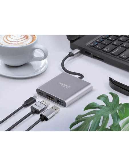 Natec Multi Port Fowler Mini (Usb-C Pd, Usb 3.0, Hdmi 4K) Nmp-1607